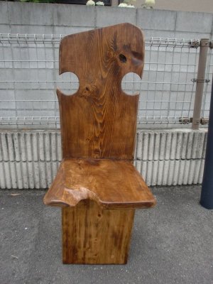 画像2: 檜オブジェ風椅子